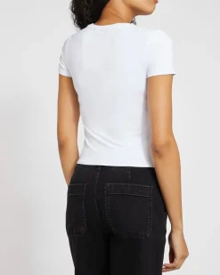 Discount Dunnes Stores Crop Fitted Polyamide Stretch Top