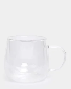 Clearance Dunnes Stores Double Wall Glass Cup With Handle - 300ml