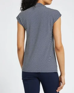 Online Dunnes Stores Draped V-Neck Short-Sleeved Jersey Top