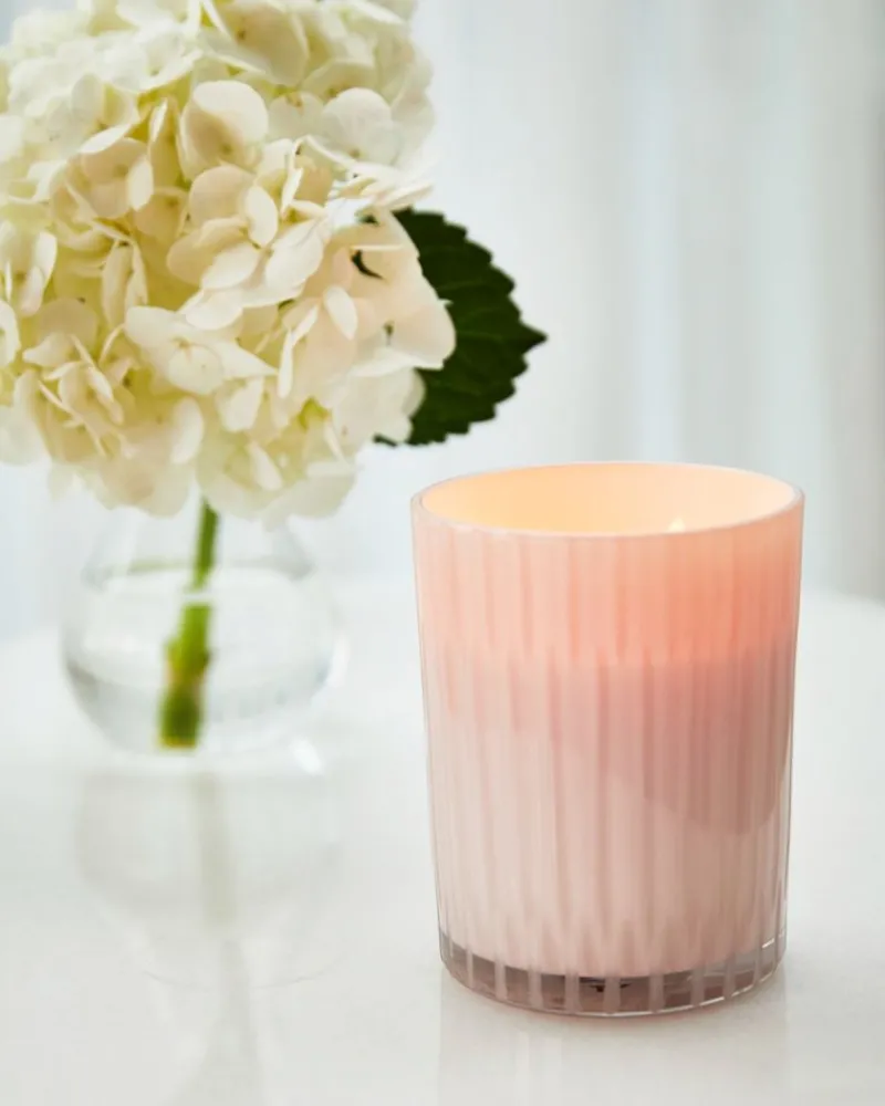 New Dunnes Stores Francis Brennan the Collection Pink Cut Glass Candle