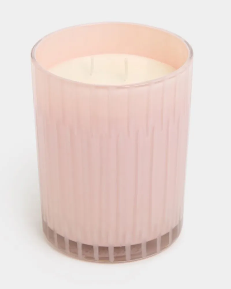 New Dunnes Stores Francis Brennan the Collection Pink Cut Glass Candle