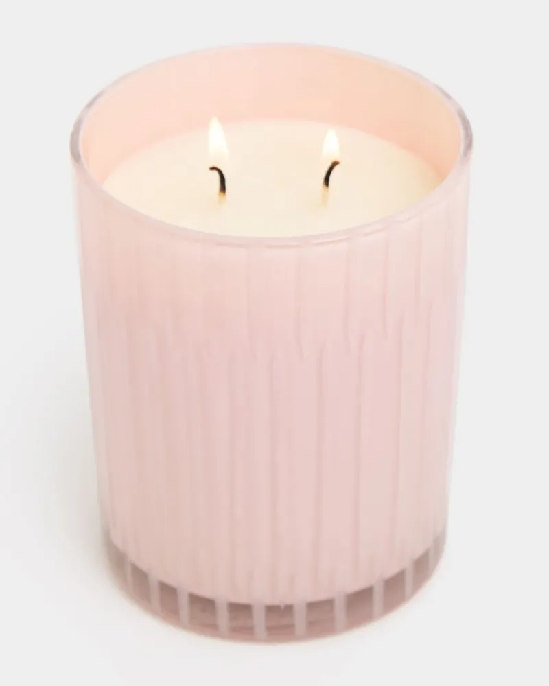 New Dunnes Stores Francis Brennan the Collection Pink Cut Glass Candle