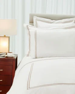 Clearance Dunnes Stores Francis Brennan the Collection Mink Double Stripe Duvet Cover