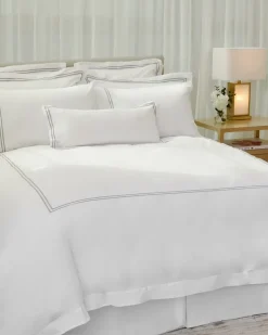 New Dunnes Stores Francis Brennan the Collection Embroidered Double Stripe Bed Sheet
