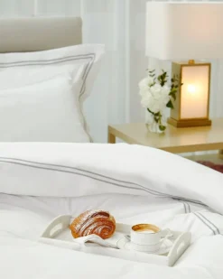 New Dunnes Stores Francis Brennan the Collection Embroidered Double Stripe Bed Sheet