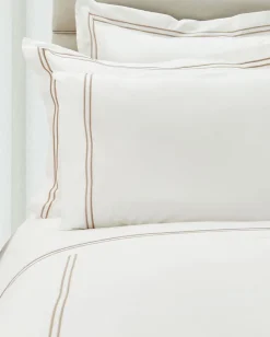 Discount Dunnes Stores Francis Brennan the Collection Mink Double Stripe Flat Sheet