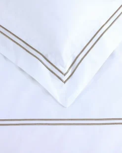 New Dunnes Stores Francis Brennan the Collection Mink Double Stripe King Oxford Pillowcase