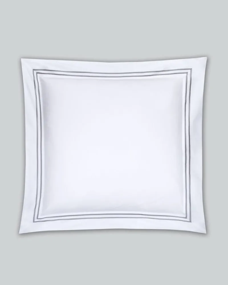 Best Dunnes Stores Francis Brennan the Collection Grey Euro Double Stripe Pillowcase