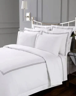 Best Dunnes Stores Francis Brennan the Collection Grey Euro Double Stripe Pillowcase