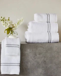 Discount Dunnes Stores Francis Brennan the Collection Grey Stripe Towel