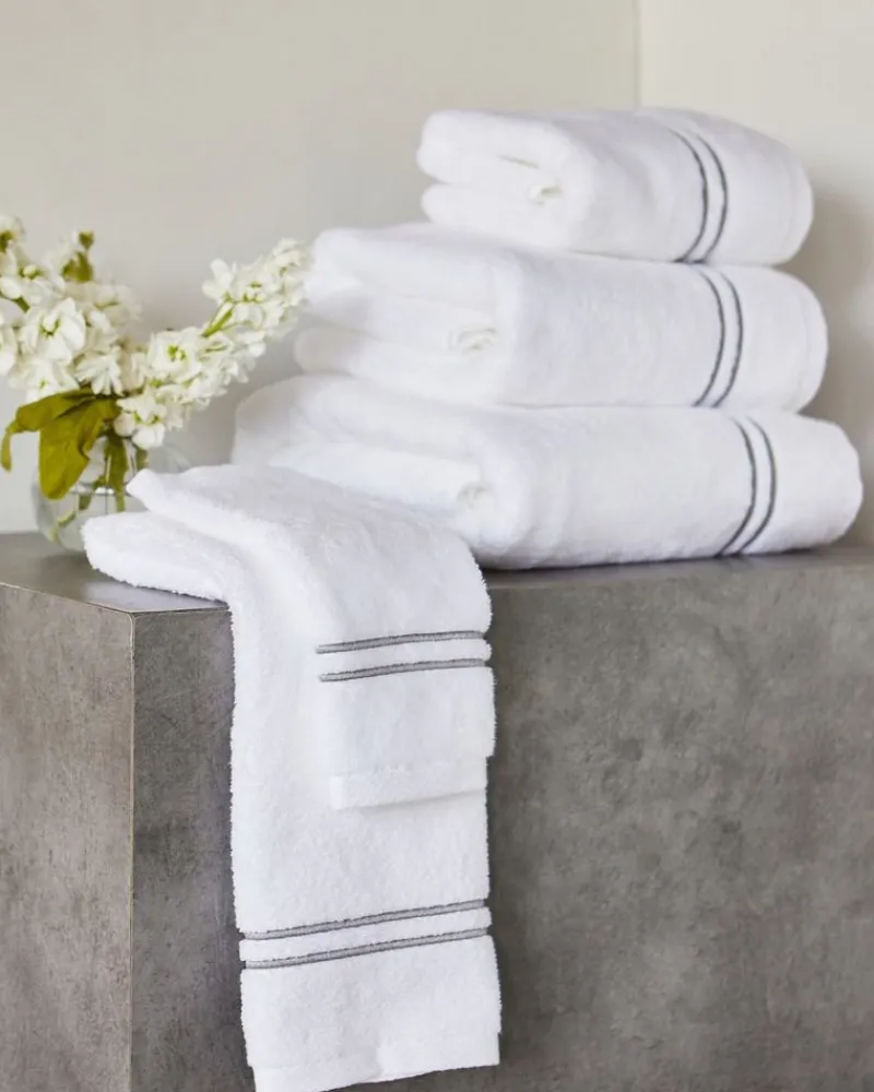 Discount Dunnes Stores Francis Brennan the Collection Grey Stripe Towel
