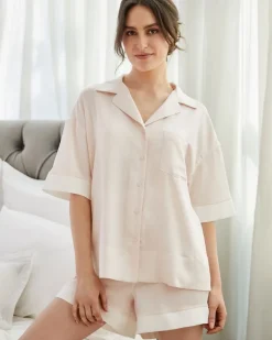 Online Dunnes Stores Francis Brennan the Collection Moyvane Blush Short Pyjama Set