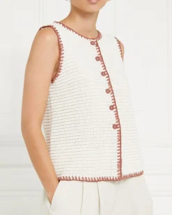 Best Dunnes Stores Gallery Alba Contrast Knit Waistcoat