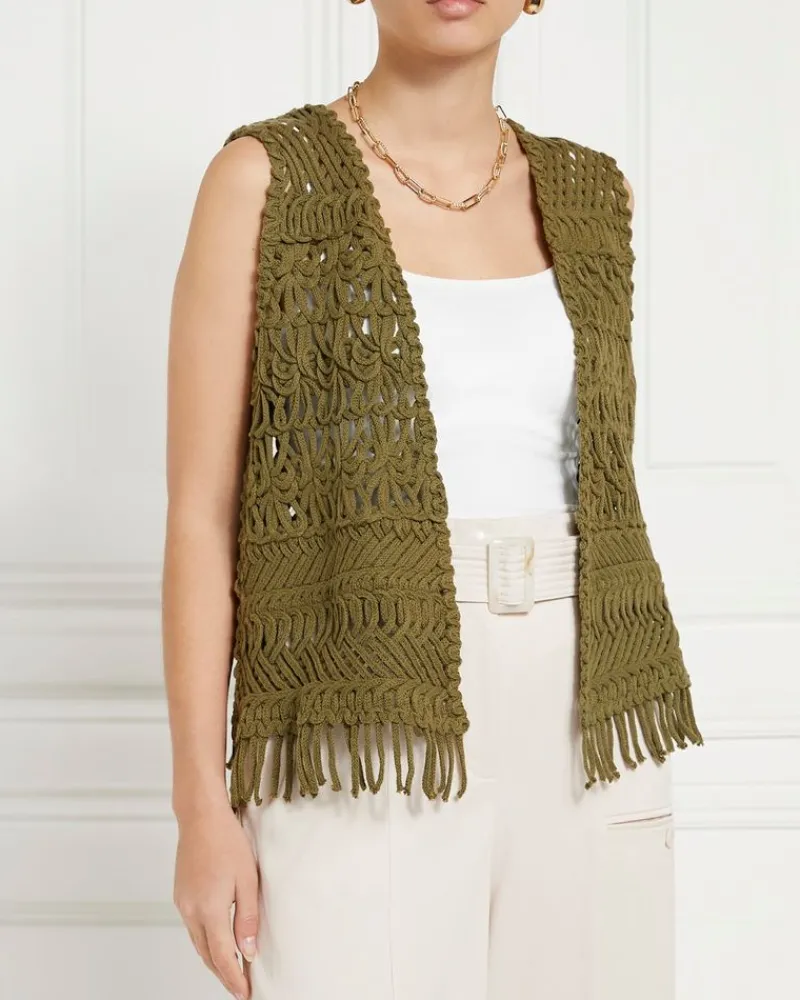 Online Dunnes Stores Gallery Lucia Cotton Fringe Waistcoat