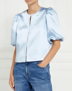 Best Dunnes Stores Gallery Satin Short Balloon Sleeve Jacket