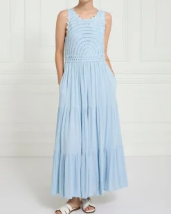 Hot Dunnes Stores Gallery Sylvie Crochet Tiered Midi Dress
