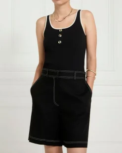 Discount Dunnes Stores Gallery Sylvie Gold Button Cotton Vest