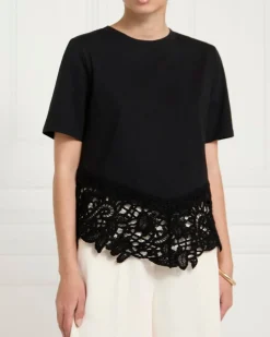 Clearance Dunnes Stores Gallery Sylvie Lace Hem T-Shirt