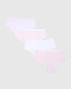 Discount Dunnes Stores Girls Cotton Rich Shorts (2-14 Years) - Pack Of 4