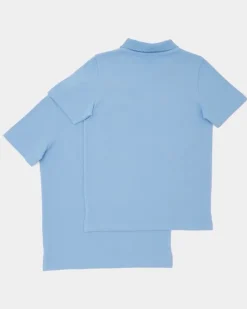 Online Dunnes Stores Girls Stain Release Short-Sleeved Slim Polo Shirts - Pack Of 2