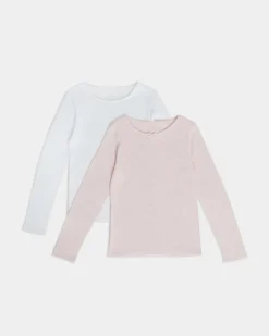 Fashion Dunnes Stores Girls Thermal Long-Sleeved Tops - Pack Of 2 (2-14 Years)