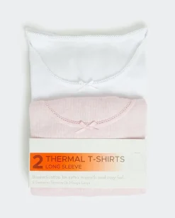 Fashion Dunnes Stores Girls Thermal Long-Sleeved Tops - Pack Of 2 (2-14 Years)