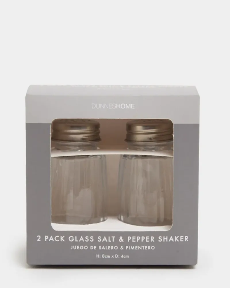 Fashion Dunnes Stores Glass Salt And Pepper Shakers - 2 Pieces