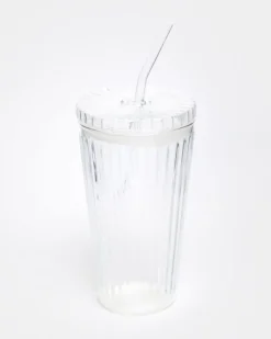 Online Dunnes Stores Glass With Straw And Lid