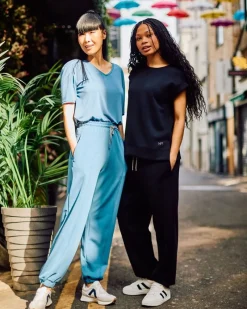 Discount Dunnes Stores Helen Steele Blue Modal Soft Touch Gathered Hem Jogger