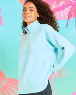 Fashion Dunnes Stores Helen Steele Blue Neon Half Zip Sweatshirt