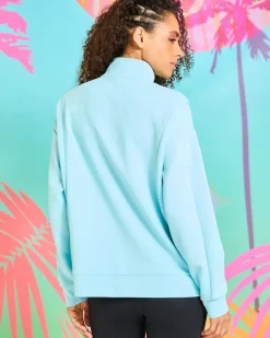 Fashion Dunnes Stores Helen Steele Blue Neon Half Zip Sweatshirt