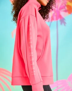 Best Dunnes Stores Helen Steele Pink Neon Half Zip Sweatshirt
