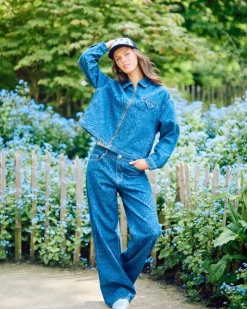 Clearance Dunnes Stores Helen Steele Printed Denim Co-Ord Denim Jacket