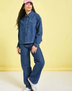 Clearance Dunnes Stores Helen Steele Printed Denim Co-Ord Denim Jacket