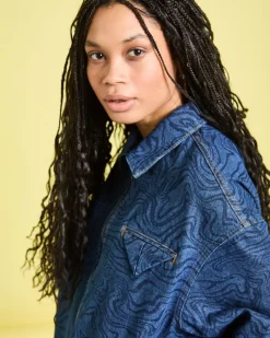 Clearance Dunnes Stores Helen Steele Printed Denim Co-Ord Denim Jacket