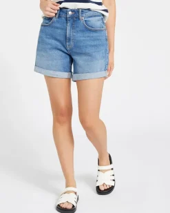 Online Dunnes Stores High Rise Mom Shorts