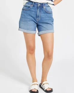 Online Dunnes Stores High Rise Mom Shorts