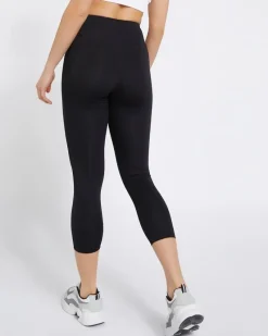 Fashion Dunnes Stores High Waisted Stretch Core Black Capri Leggings