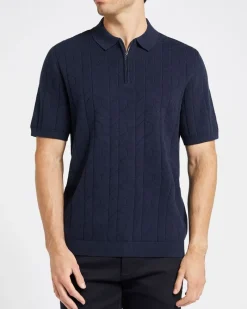 Online Dunnes Stores Jacquard Zip Polo