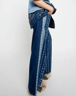 Best Dunnes Stores Joanne Hynes Double Denim Crystal Embellished Two Tone Jean