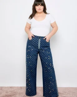 Best Dunnes Stores Joanne Hynes Double Denim Crystal Embellished Two Tone Jean