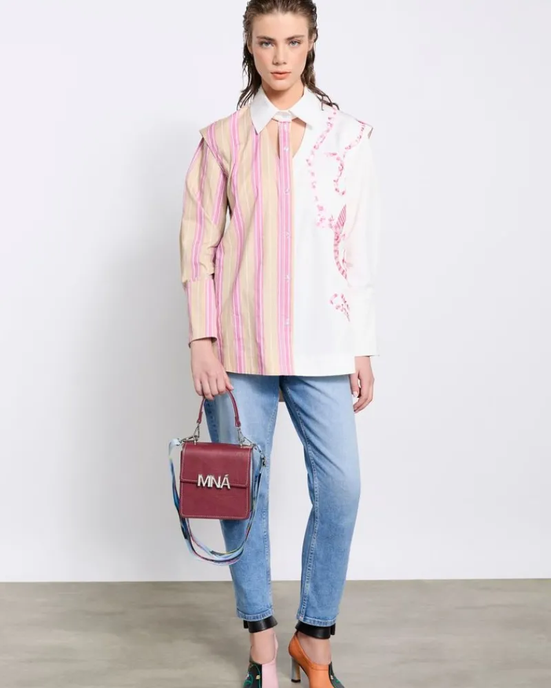 Best Dunnes Stores Joanne Hynes The Cut Away Pinstripe Heirloom Embroidered Shirt