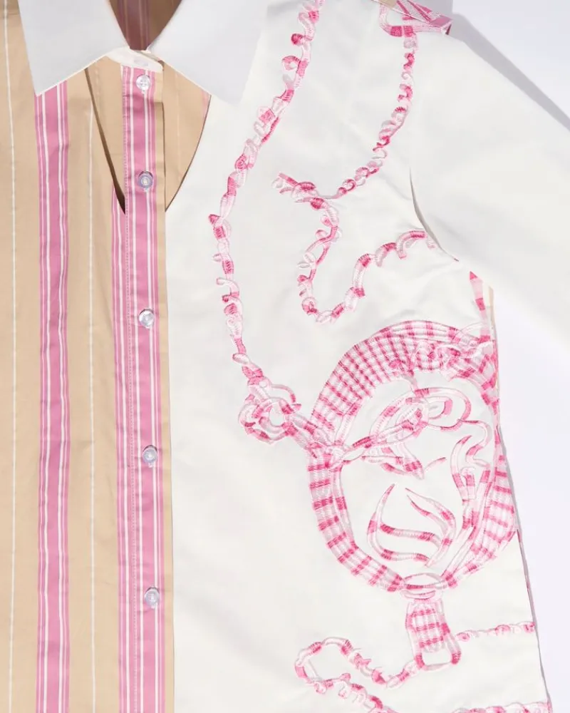 Best Dunnes Stores Joanne Hynes The Cut Away Pinstripe Heirloom Embroidered Shirt