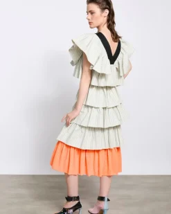 Online Dunnes Stores Joanne Hynes The 'Dreamers' Frilled Pinstripe Dress