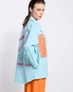 New Dunnes Stores Joanne Hynes The 'For Beauty Sake' Manifesto Print Linen Shirt