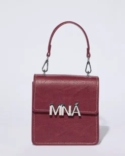 Sale Dunnes Stores Joanne Hynes The 'Mná' Classic Bag In Oxblood Faux Leather