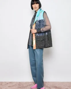 Best Dunnes Stores Joanne Hynes 'Dopamine' Panelled Denim And Sequin Sleeveless Blazer