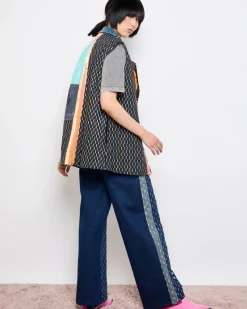 Best Dunnes Stores Joanne Hynes 'Dopamine' Panelled Denim And Sequin Sleeveless Blazer