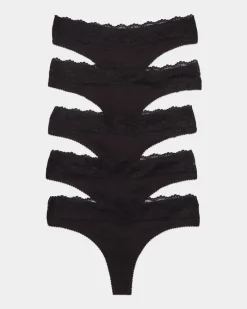 Online Dunnes Stores Lace Top Thongs - Pack Of 5