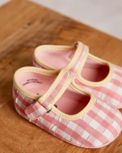 New Dunnes Stores Leigh Tucker Willow Gingham Pram Shoe (Newborn-12 Months)